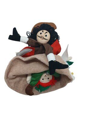 Peter Pan & Captain Hook Flip Doll W/ Tinker Bell Plush Reversible 11" #D-33